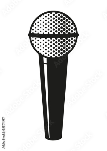 Vector icon of the most classic live microphone