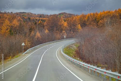 highway in the mountains near the sea © karyakinvitaliy