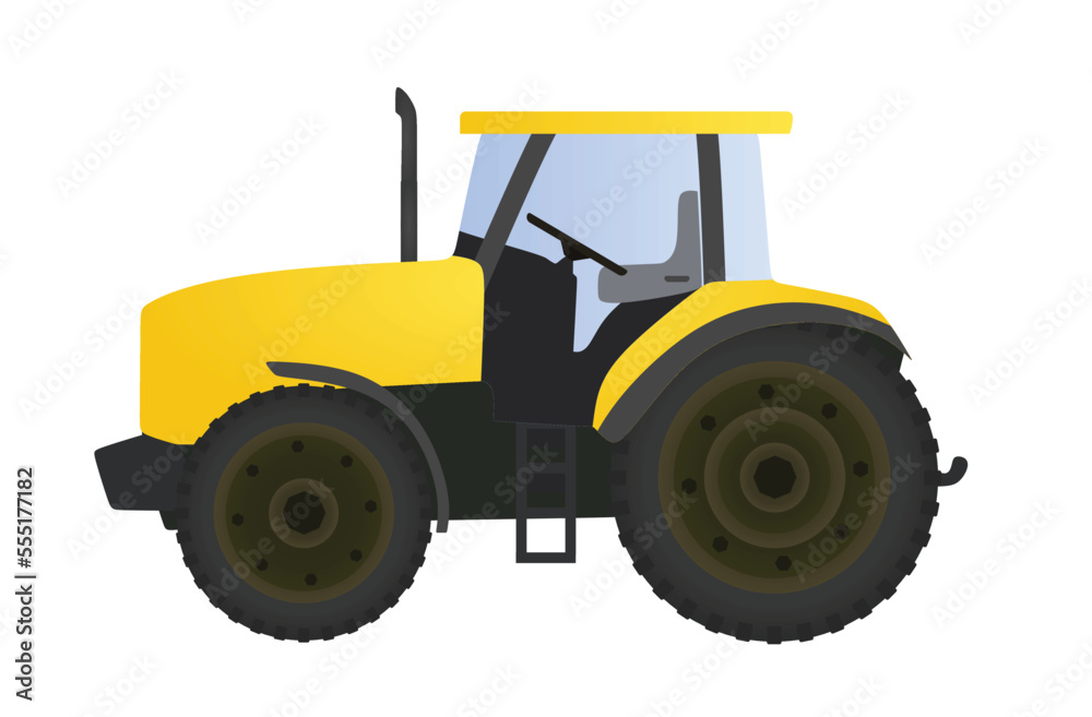 Agricultural farmers tractor. vector illustration