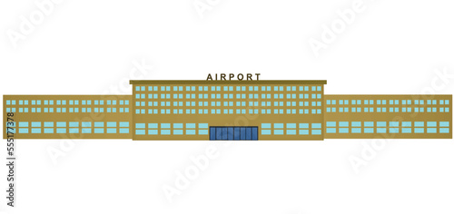 Airport building terminal. vector illustration