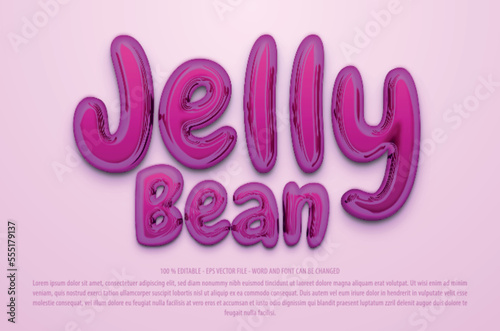 Jelly 3d editable text effect