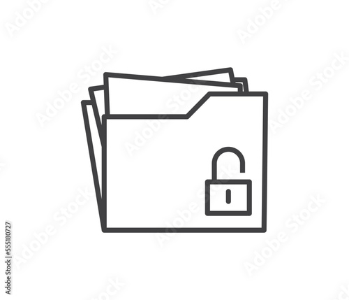 Data protection privacy concept. Padlock icon, vector.
