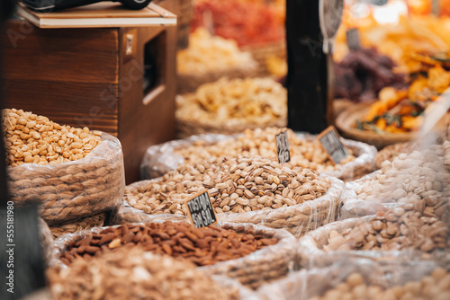 Raw seeds. Cereals. Healthy food.