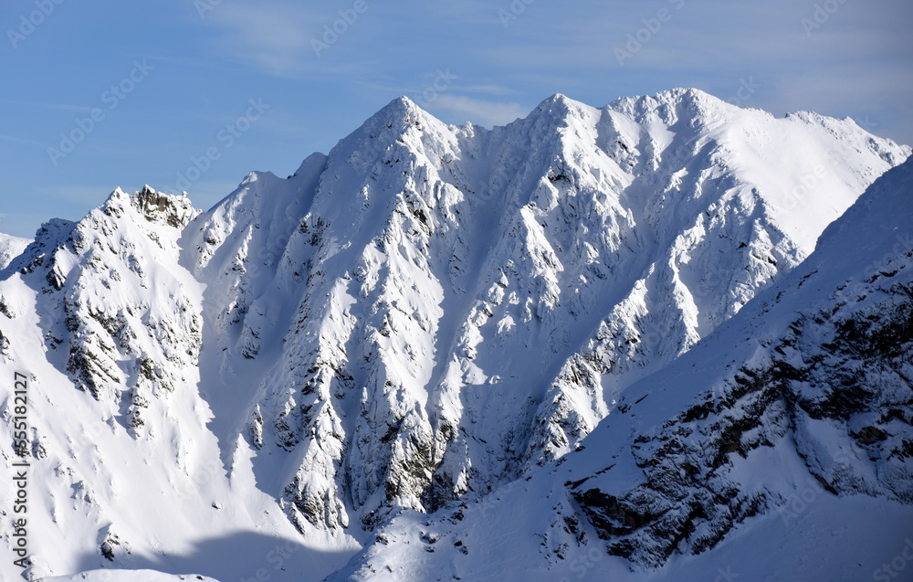 Tatry, zima, Granaty, Orla Perć, grań, śnieg, lawiny, 