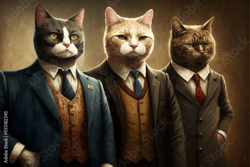 A brigade of cats, Godfather style photo