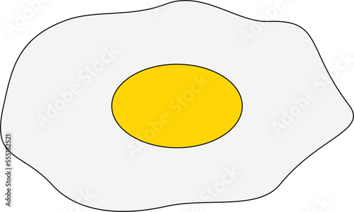 fried egg on a white background