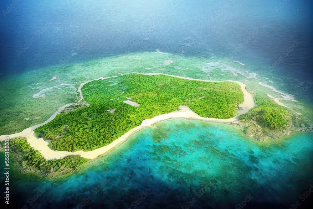 View of island from Drone 