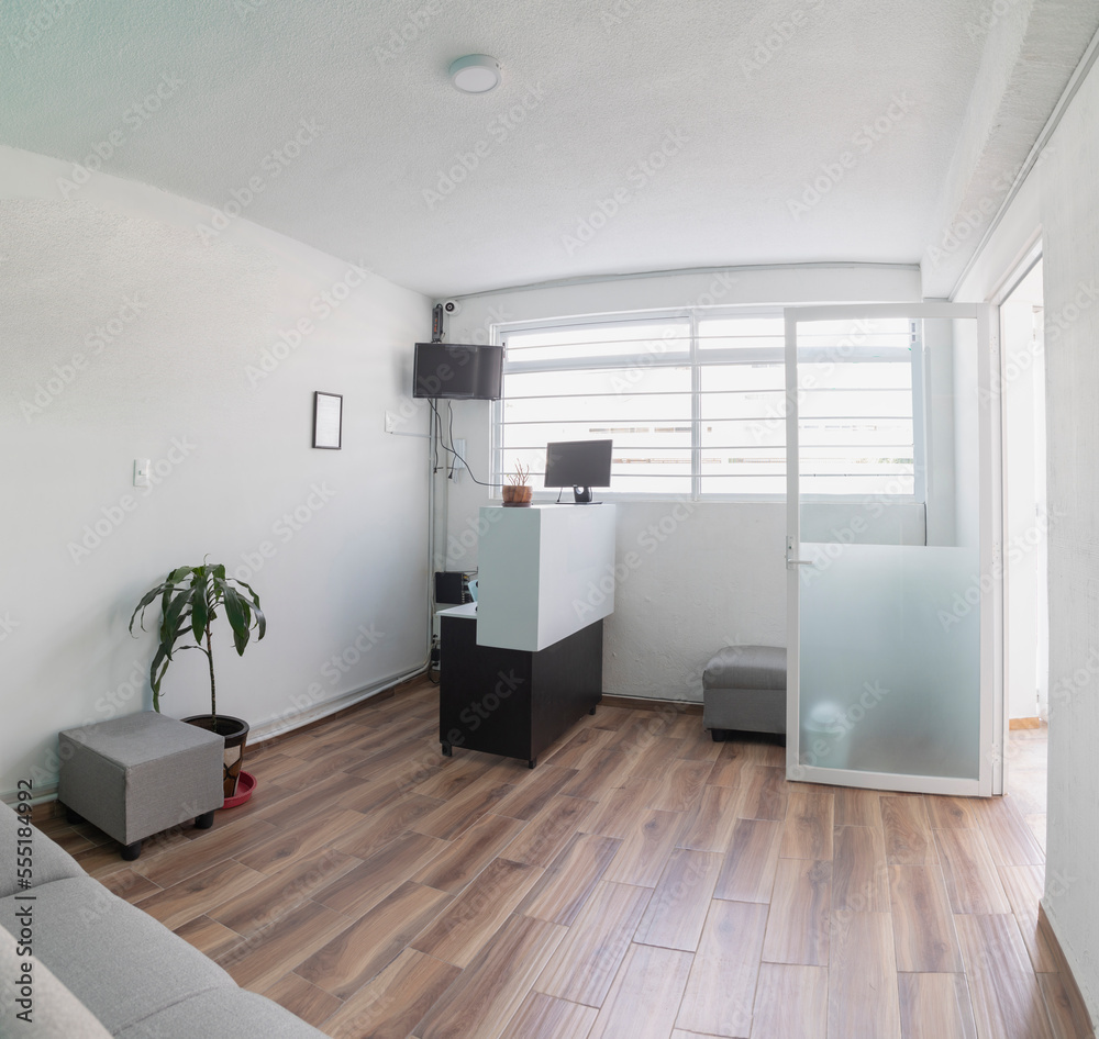 Fototapeta premium Entrance to a reception of a rehabilitation clinic in Mexico