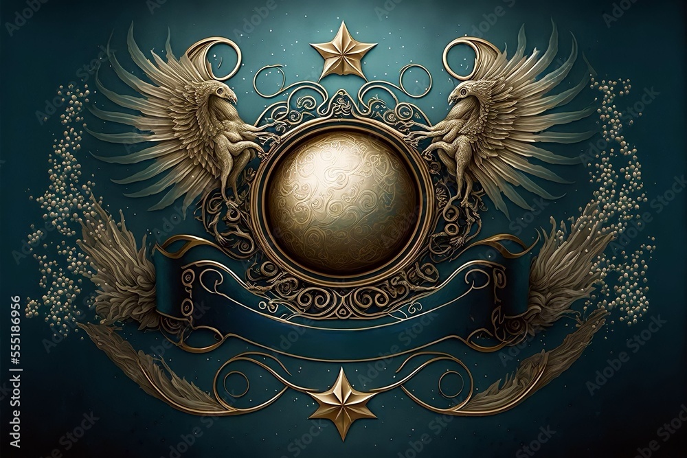 Fototapeta premium shield with wings