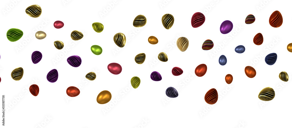 Easter colorful eggs isolated