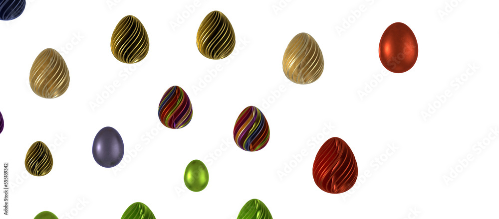 Perfect colorful handmade easter eggs isolated Perfect colorful handmade easter eggs isolated