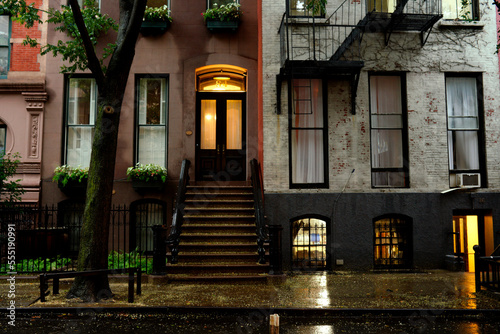 Canvastavla Brownstone house in New York