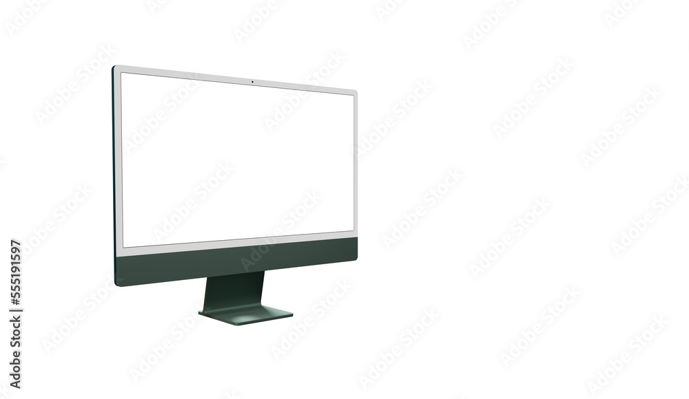 Desktop monitor screen with website presentation mockup isolated png
