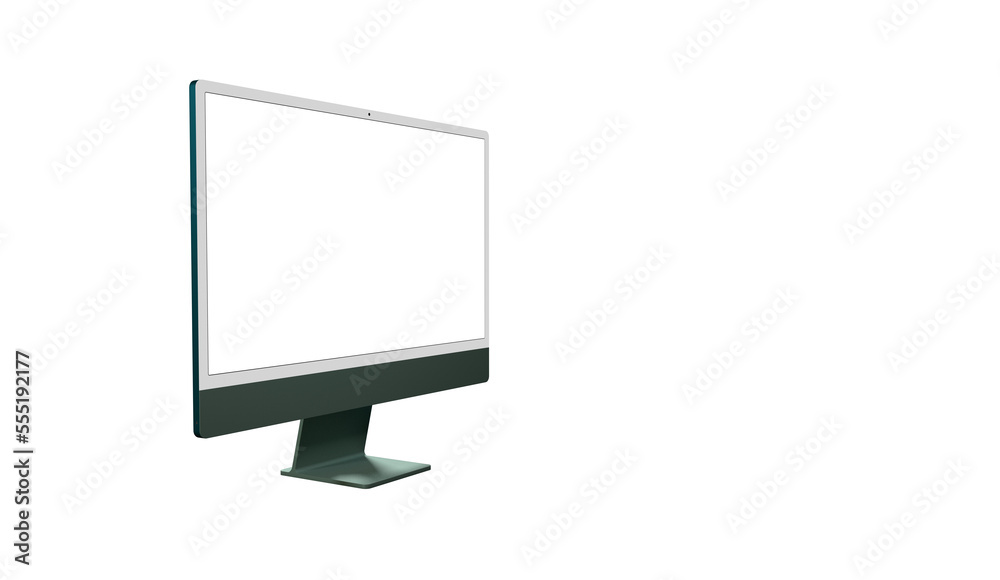 Computer display mock up with blank white screen. Stylish desktop computer mockup. Computer display mock up with blank white screen. Stylish desktop computer mockup.
