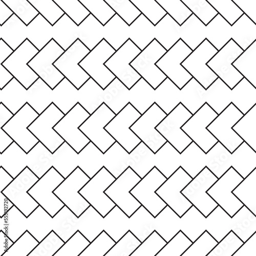 Outline vintage wooden floor herringbone parquet vector seamless pattern. Illustration of flooring parquet design texture