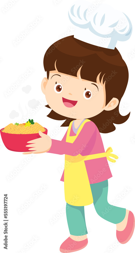 Cooking children girl Little kid making delicious food professional chef Cooking children girl Little kid making delicious food professional chef