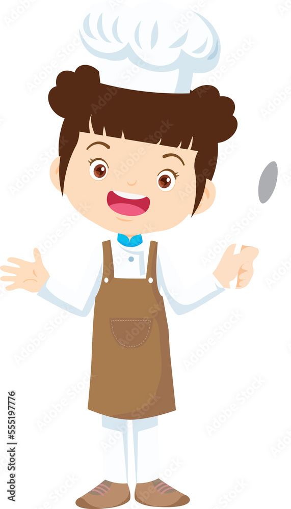 Cooking children girl Little kid making delicious food professional chef Cooking children girl Little kid making delicious food professional chef