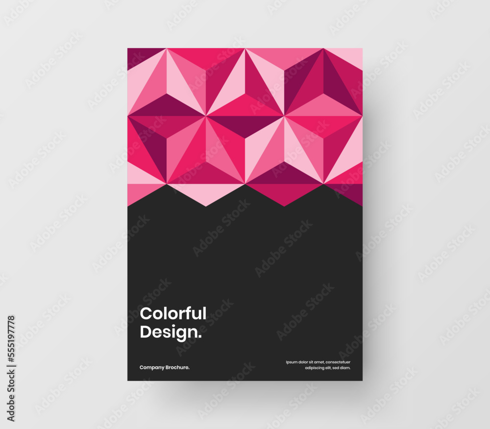 Premium handbill A4 design vector concept. Bright geometric pattern flyer illustration. Premium handbill A4 design vector concept. Bright geometric pattern flyer illustration.