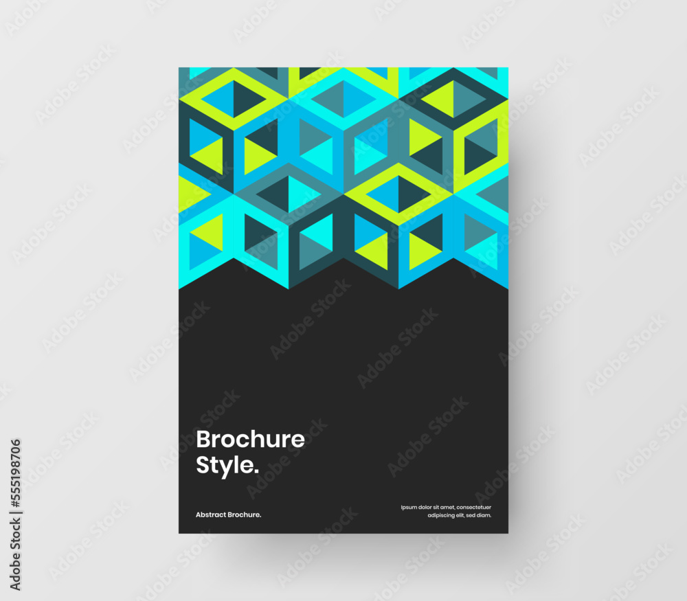 Creative catalog cover A4 design vector concept. Unique mosaic pattern banner illustration. Creative catalog cover A4 design vector concept. Unique mosaic pattern banner illustration.