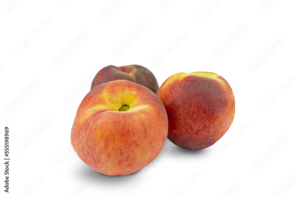 Ripe fresh peach isolated on transparent background. Summer fruits. Ripe fresh peach isolated on transparent background. Summer fruits.