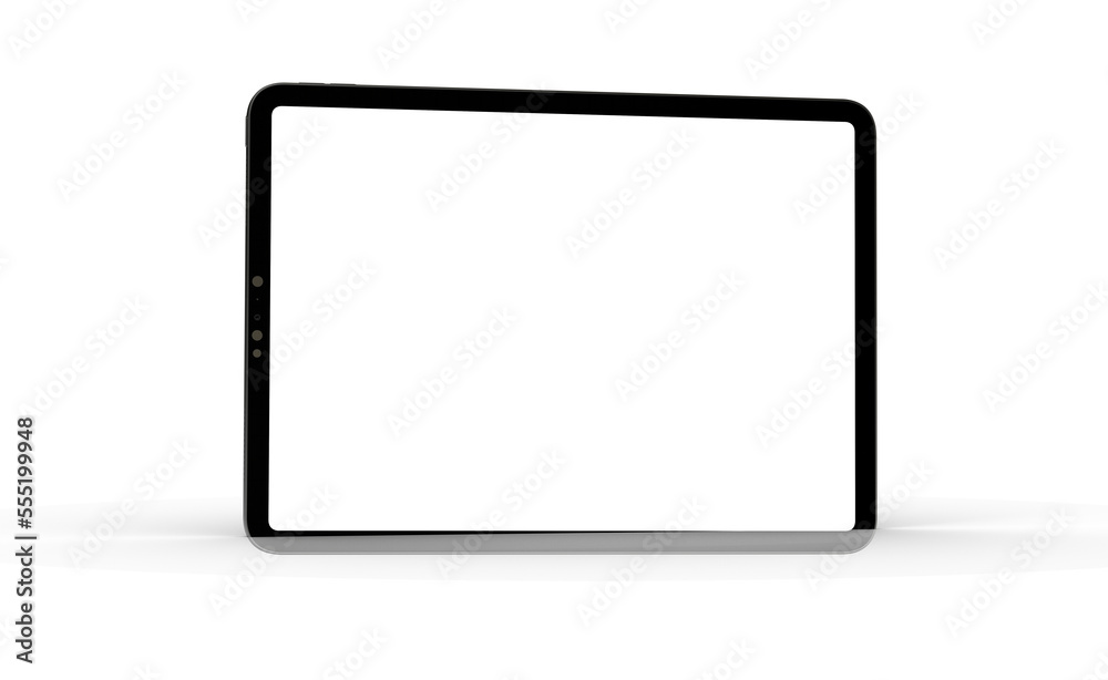 Blank screen realistic tablet frame, rotated position, side view, top view. The tablet is at different angles. Layout of a universal set of devices Blank screen realistic tablet frame, rotated position, side view, top view. The tablet is at different angles. Layout of a universal set of devices