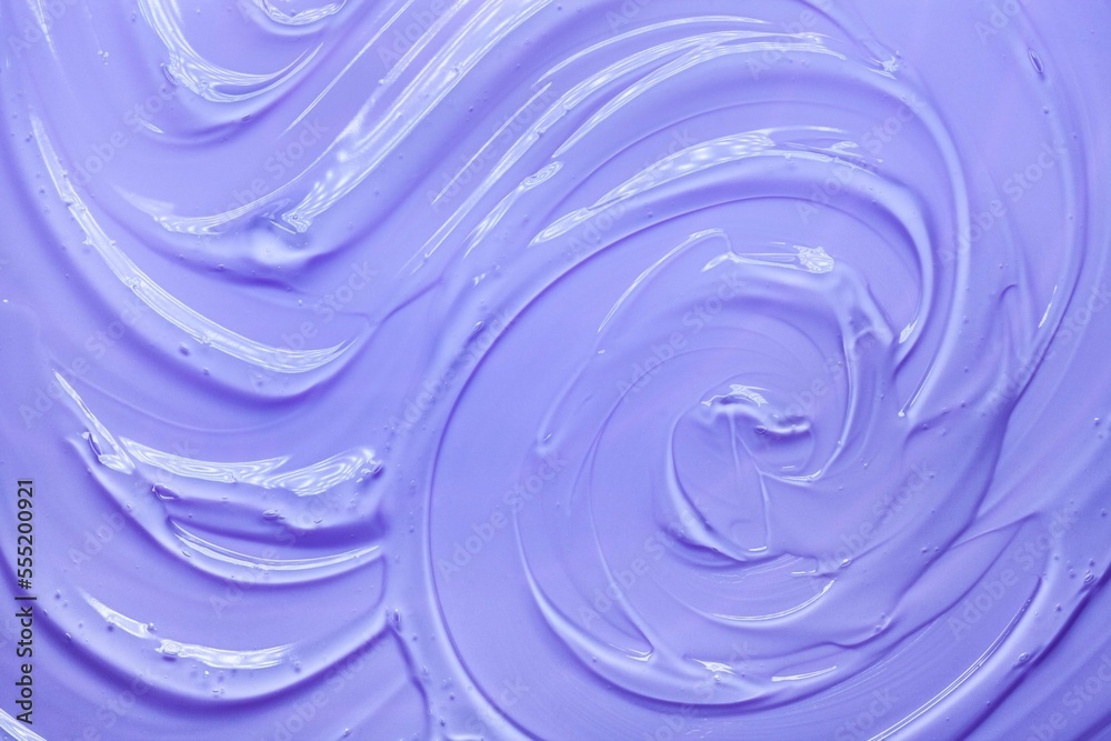 Cosmetic purple transparent texture. Serum or shower gel, shampoo background