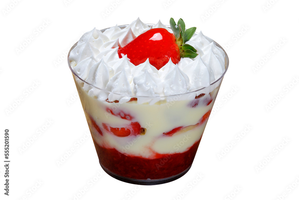 Strawberry mousse with whipped cream Strawberry mousse with whipped cream