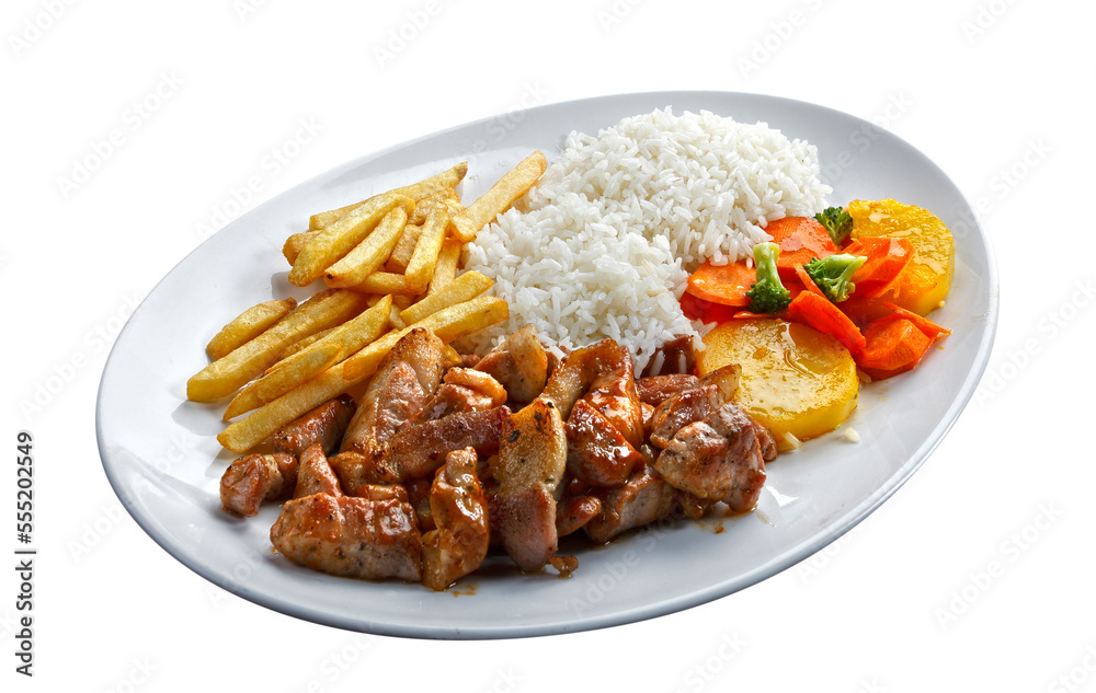 pork with rice and potatoes pork with rice and potatoes