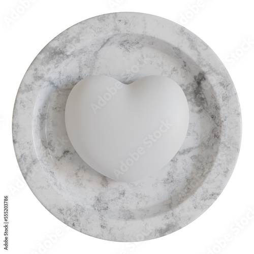 3d heart love coin illustration