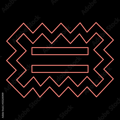Neon special glue needed Designation on the wallpaper symbol icon black color vector illustration flat style image red color vector illustration image flat style