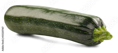 Ripe green fresh zucchini vegetable