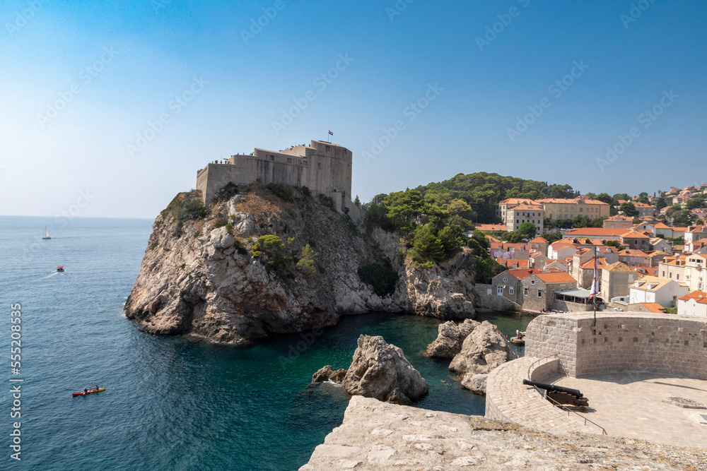 The fortress and walled city of Dubrovnik in Croatia