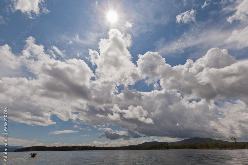 Cumulus clouds over Lake Umbagog, New Hampshire, USA Cumulus clouds over Lake Umbagog, New Hampshire, USA