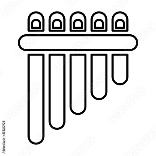 Pan Flute Icon In Line Style
