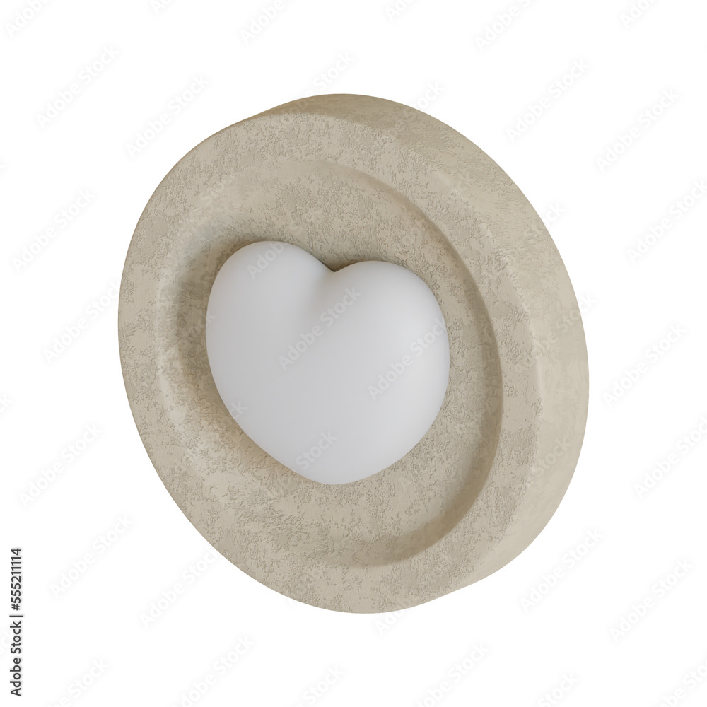 3d heart love coin illustration 3d heart love coin illustration