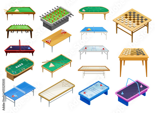 Board Games Playing Field and Tables Big Vector Set