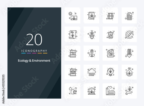 20 Ecology And Environment Outline icon for presentation photo