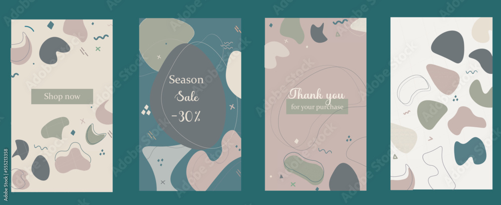 illustration patters template media invitation of a set of elements sale 