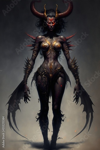 Female demon succubus created with AI