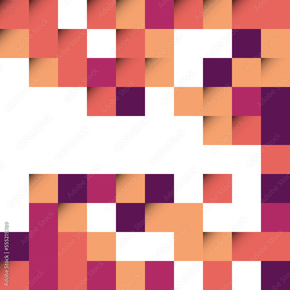 Orange abstract squares vector background for a modern look