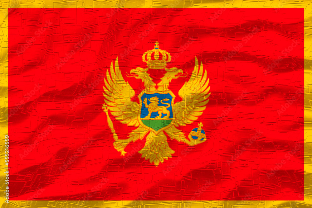 National flag of Montenegro. Background with flag of Montenegro National flag of Montenegro. Background with flag of Montenegro