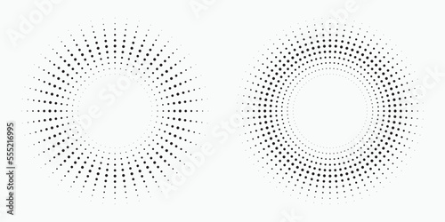 Murais de parede Radial halftone dots in Circle Form