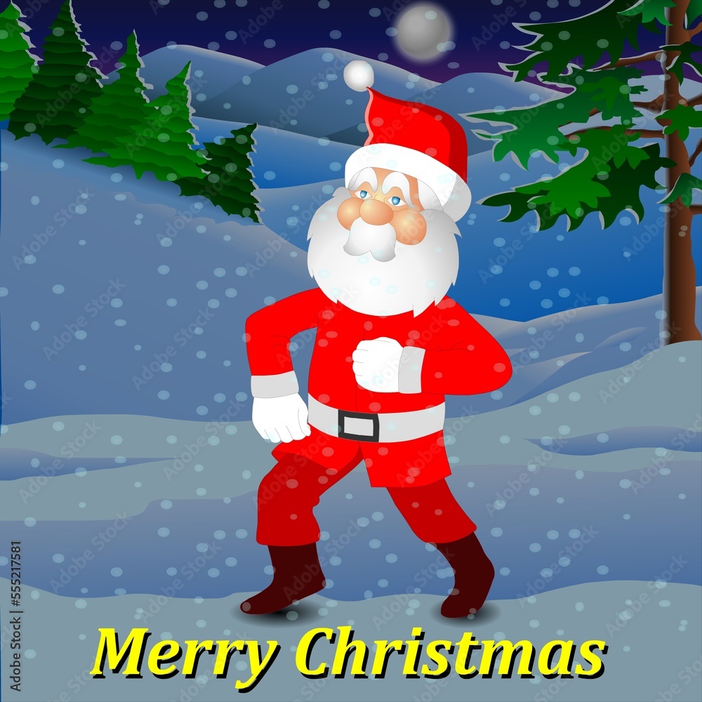 Merry Christmas - Santa Claus dancing Merry Christmas - Santa Claus dancing