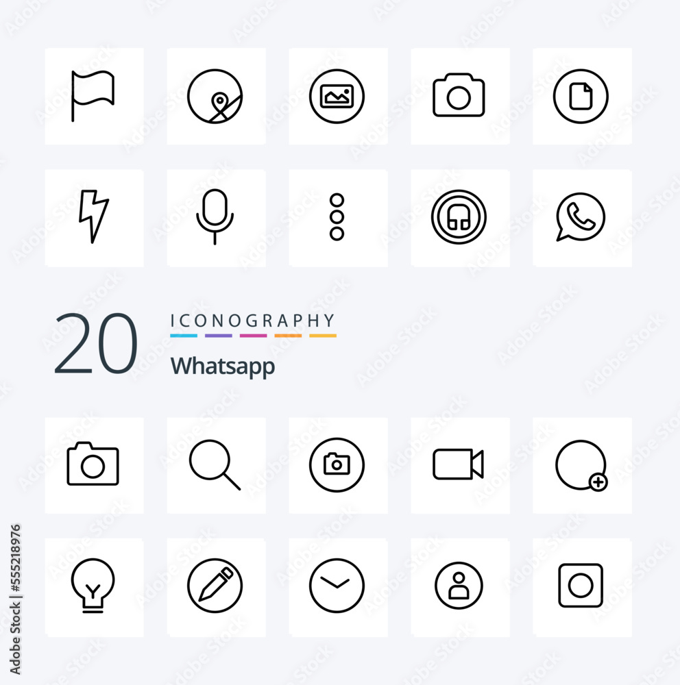 Vetor De 20 Whatsapp Line Icon Pack Like Basic Image Basic Map Map Do vetor-de-20-whatsapp-line-icon-pack-like-basic-image-basic-map-map-do