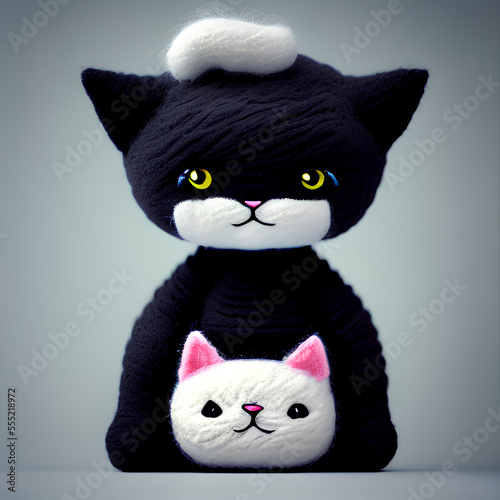 black and white cat