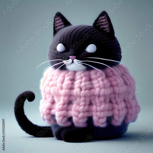 black cat with heart