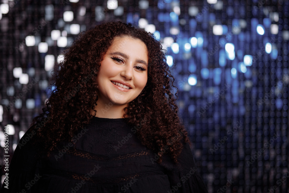 Girl with a curly hairstyle Girl with a curly hairstyle