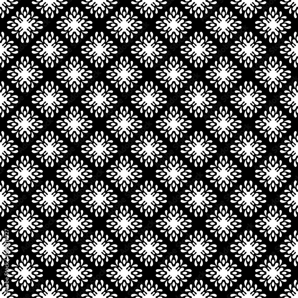 Black and white seamless pattern texture. Greyscale ornamental graphic design. Mosaic ornaments. Pattern template. Vector illustration. EPS10. Black and white seamless pattern texture. Greyscale ornamental graphic design. Mosaic ornaments. Pattern template. Vector illustration. EPS10.
