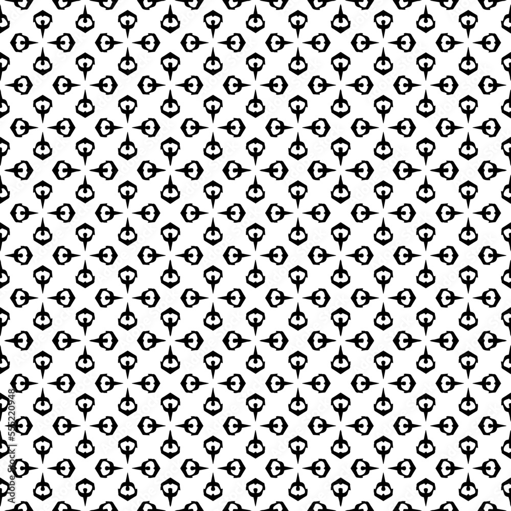 Black and white seamless pattern texture. Greyscale ornamental graphic design. Mosaic ornaments. Pattern template. Vector illustration. EPS10. Black and white seamless pattern texture. Greyscale ornamental graphic design. Mosaic ornaments. Pattern template. Vector illustration. EPS10.