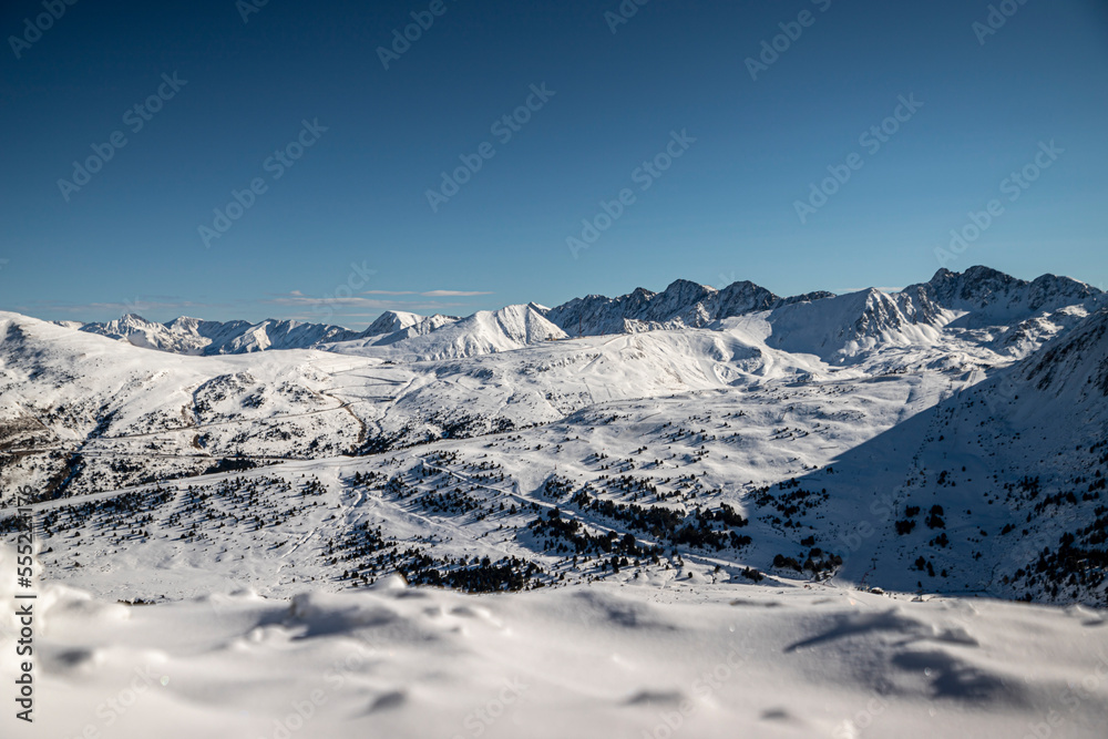 Fototapeta premium mountainous landscape, snow-capped mountains